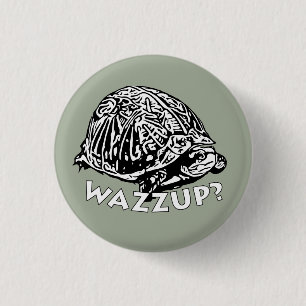 Wazzup - Small, 1¼ inch Ronde Button