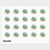 Wazzup - Sticker rond classique, brillant (Feuille)