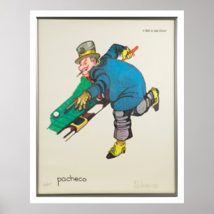 WC Fields pool Poster