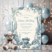Wc Kleine Cowboy Teddybeer Baby Shower Kaart