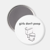 WC, meiden poepen niet Magneet (Voorkant / Achterkant)