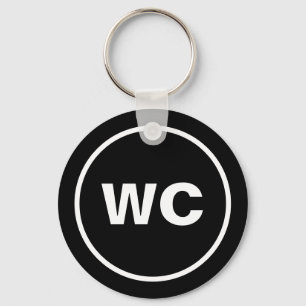 WC-toiletpictogram sleutelhanger voor toilet-/toil