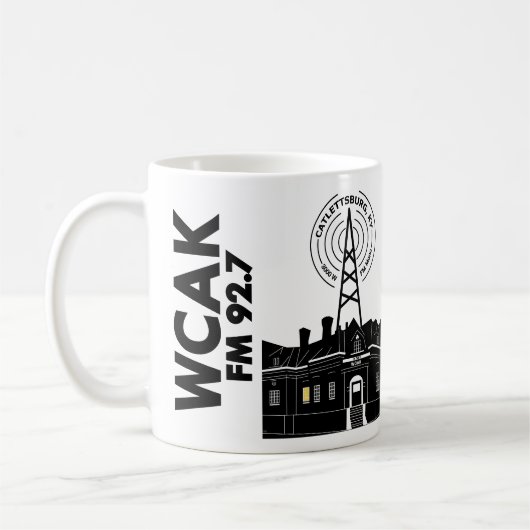 WCAK FM92.7 Retro Mug - Catlettsburg, KY Koffiemok (Links)