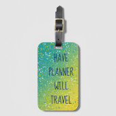 WCP bagagelabel "HEB PLANNER ZAL REIZEN" (Voorkant (verticaal))