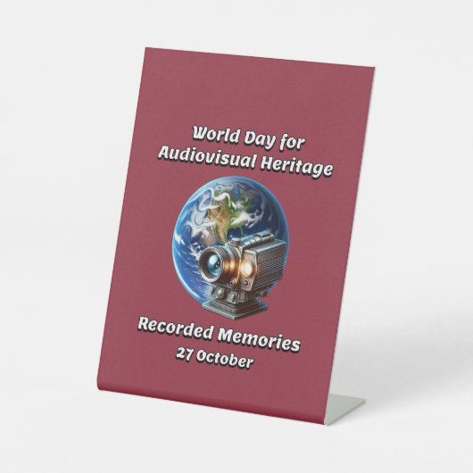 WDAH. Opgenomen herinneringen. 27 oktober Reclamebord Met Voetstuk (Voorkant)