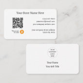 We accepteren Bitmunt QR Code White Visitekaartje (Voorkant / Achterkant)