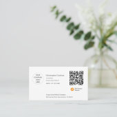 We accepteren bitmunt qr code wit visitekaartje (Staand voorkant)