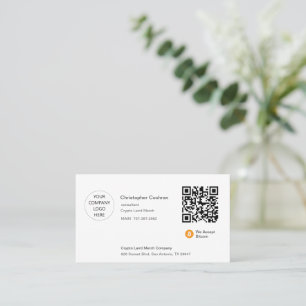 We accepteren bitmunt qr code wit visitekaartje