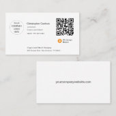 We accepteren bitmunt qr code wit visitekaartje (Voorkant / Achterkant)