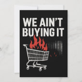 We Ain’t Buying It Protest Design Feestdagenkaart (Voorkant)