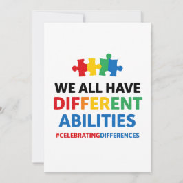 We All Have Different Abilities Awareness Art Feestdagenkaart