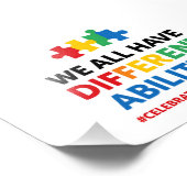 We All Have Different Abilities Awareness Art Foto Afdruk (Hoek)