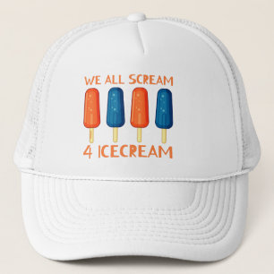 WE ALLEMAAL SCHERM VOOR ICECREAM grappige zomer Trucker Pet