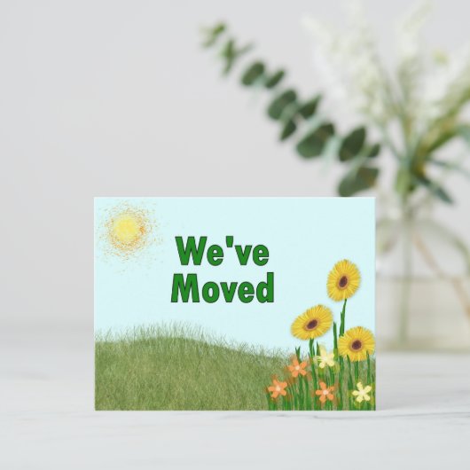 We&apos; zijn verhuisd aankondigingskaart (Staand voorkant)