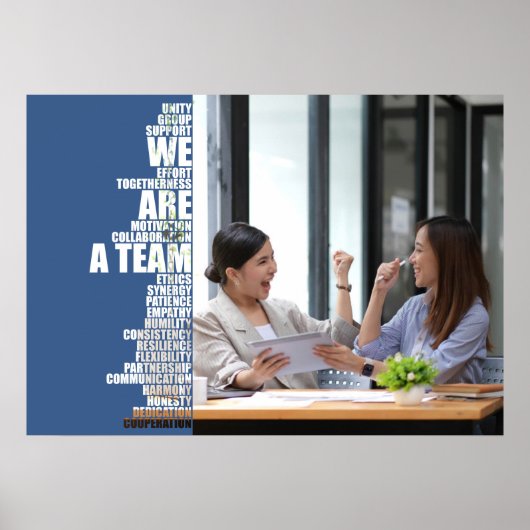 WE ARE A TEAM Inspirational Wall Art for Offices Poster (Voorkant)