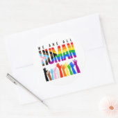 We are all human ronde sticker (Envelop)