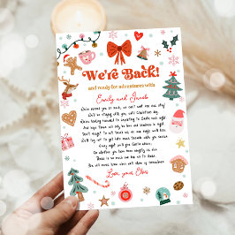 We Are Back Elf Arrival Return Christmas Letter  Kaart