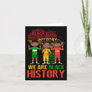 We Are Black History Month Afro-Amerikaanse Kinder Kaart
