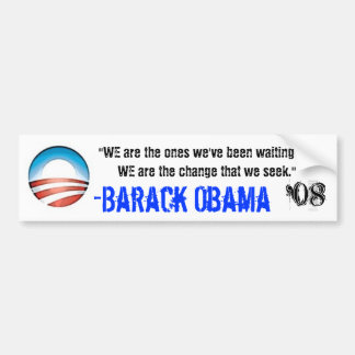 We Are Change Bumpersticker