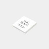We are Engaged couple name date calligraphystylish Post-it® Notes (Schuin)