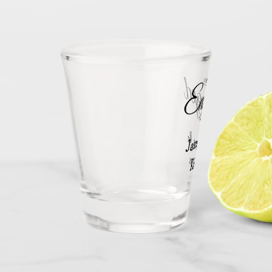 We are engaged couple name romantic stylish simple shot glas (Links)