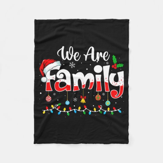 We Are Family 2025 Christmas Pajama Funny Matching Fleece Deken (Voorkant)