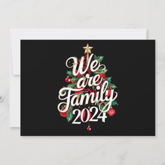 We Are Family Kerst 2024 Matching Pyjama  Feestdagenkaart (Voorkant)