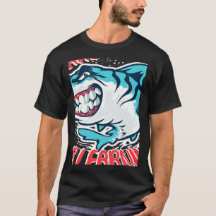 We Are Hongerig Naar Leren haai Ontwerp T-shirt