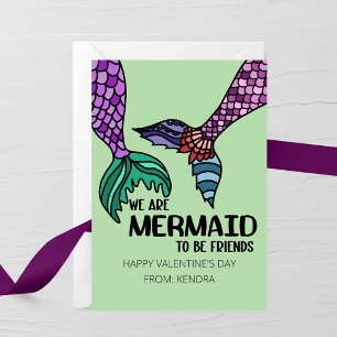We Are Mermaid om vrienden te zijn Valentijnskaart Notitiekaartje