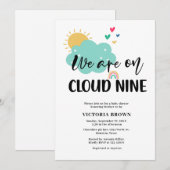 We are on Cloud NIne Baby Shower Invitation (Devant / Derrière)