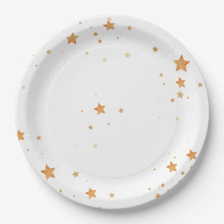 "We are over the moon" baby shower papier borden Papieren Bordje