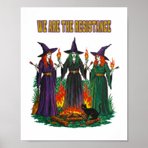 We Are The Resistance Feministische Heksen Sticker Poster