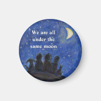 We Are Under the Same Moon Art Fridge Magnets Magneet