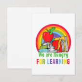 We Are Very Hungry Caterpillar Teacher For Learnin Bedankkaart (Voorkant / Achterkant)