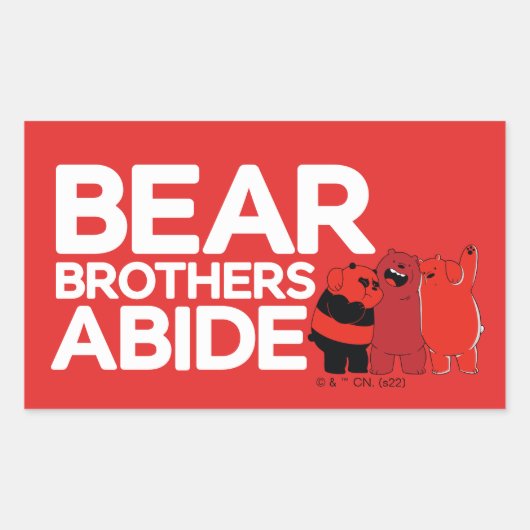 We Bare Bears - Bear Brothers Abide Rechthoekige Sticker (Voorkant)