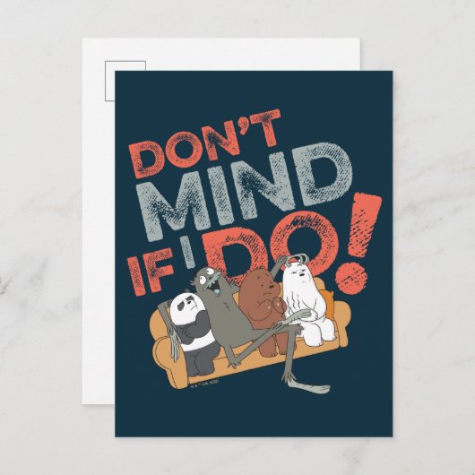 We Bare Bears & Charlie - Don't Mind If I Do! Briefkaart (Voorkant / Achterkant)