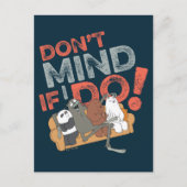 We Bare Bears & Charlie - Don't Mind If I Do! Briefkaart (Voorkant)