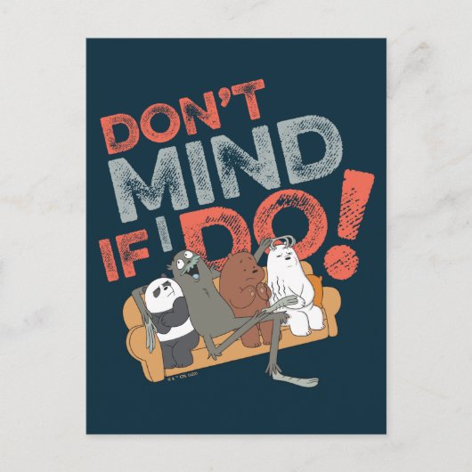 We Bare Bears & Charlie - Don't Mind If I Do! Briefkaart (Voorkant)