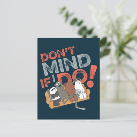 We Bare Bears & Charlie - Don't Mind If I Do! Briefkaart (Staand voorkant)