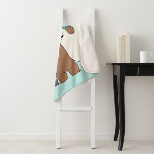 We Bare Bears Group Hug Sherpa Deken (In situ)