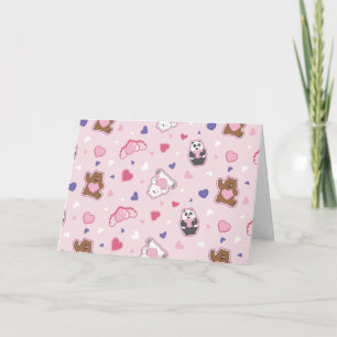 We Bare Bears - Valentine Hearts Pattern Kaart