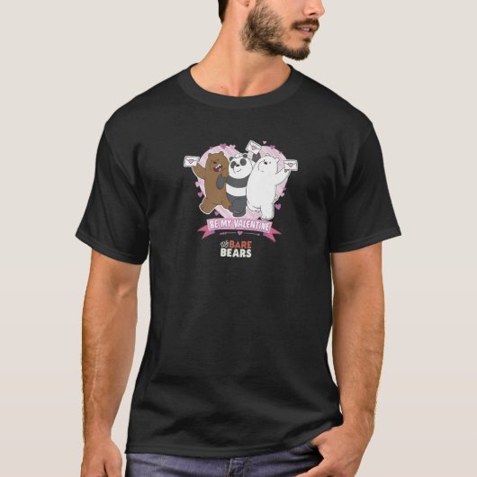 We Bare Bears Valentine's Day Standing Group Shot T-shirt (Voorkant)