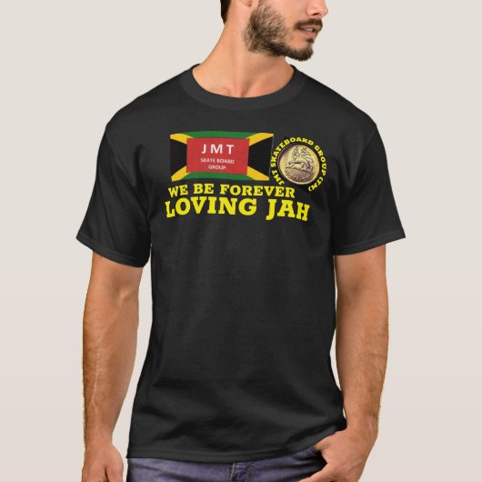 We be Forever Loving JAH Basic Donker T-shirt (Voorkant)