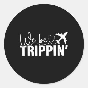 We Be Trippin' Hawaii Beach Zomer Vakantie Familie Ronde Sticker