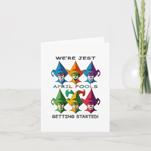 We beginnen net met een April Fools Design Kaart (Voorkant)
