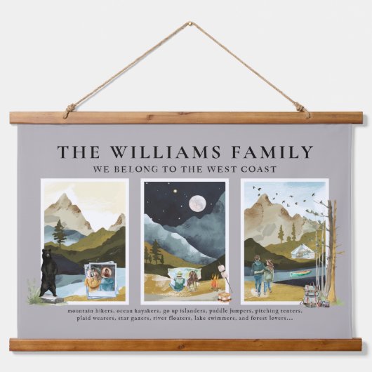 We behoren tot de westkust | Rustige Waterverf Hangend Wandkleed (Voorkant)