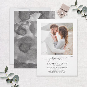 We besloten op Forever Black White Photo Verloving Kaart