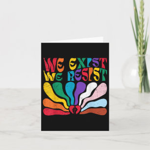 We bestaan We verzetten ons tegen LGBT Flag Pride Kaart