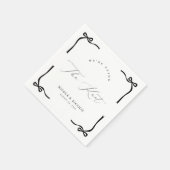 We binden de Black Knot Bow Engagement Party Servet (Hoek)