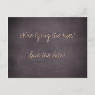 We binden de knoop door - Save the Date-kaarten Aankondigingskaart